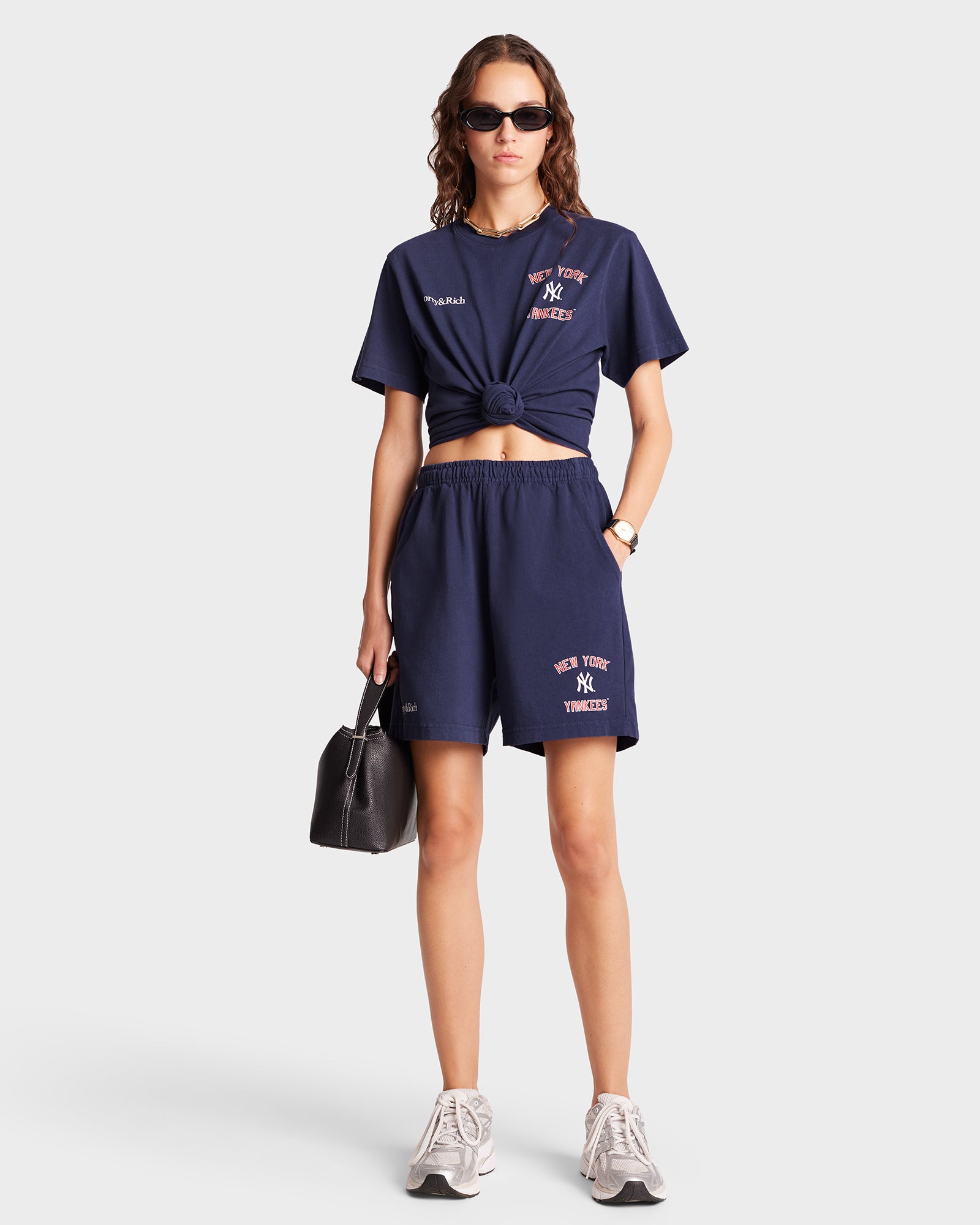 Home Run Gym Short Navy Red And White