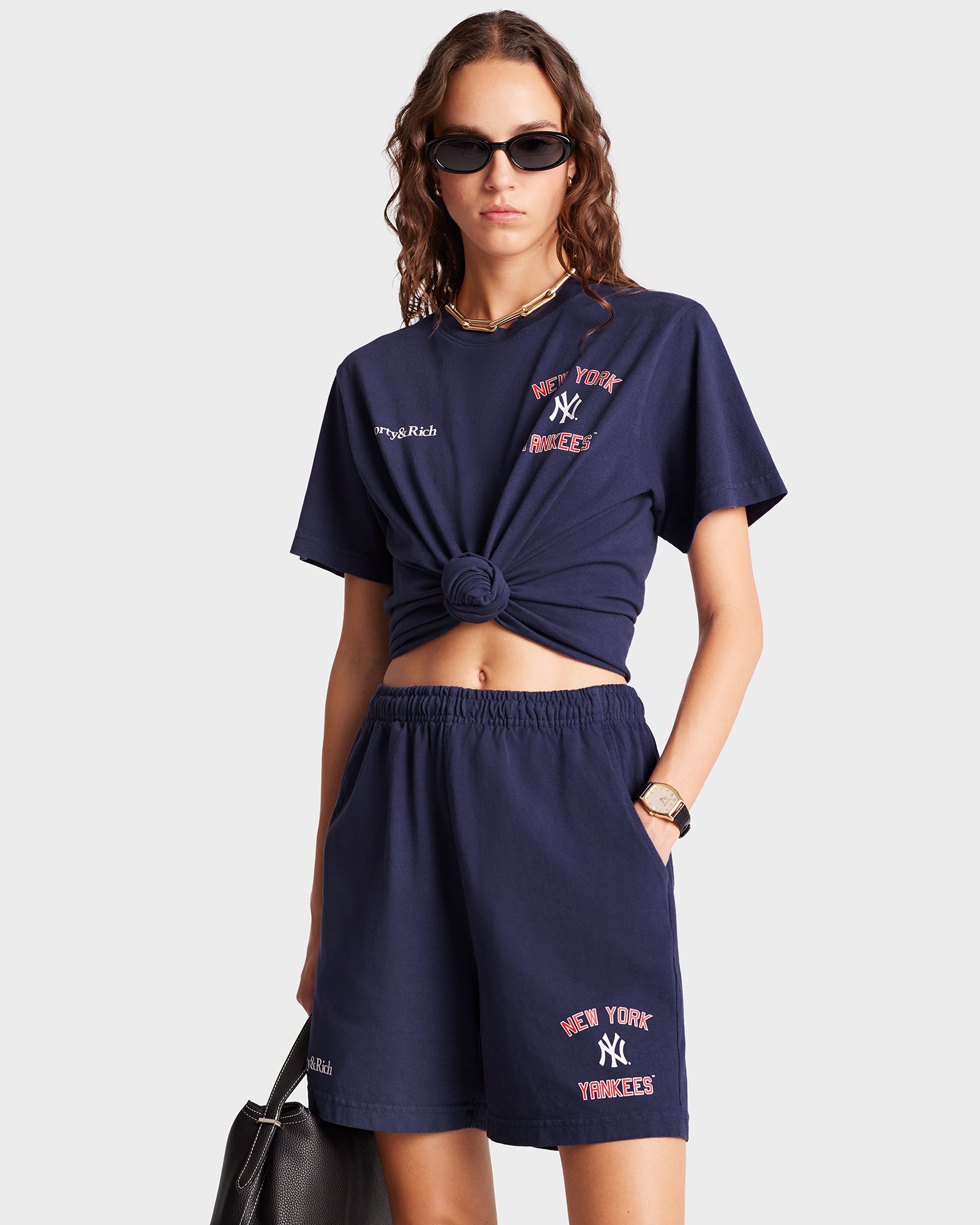 Home Run Gym Short Navy Red And White