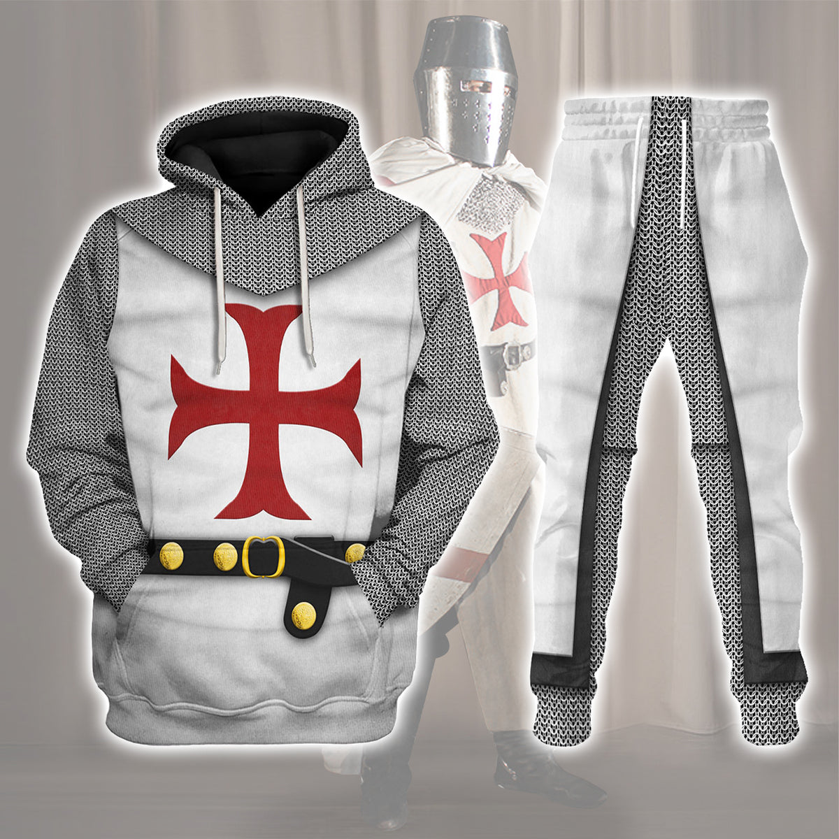 1189-1192 English Templar Knights Costume Hoodie Sweatshirt T-Shirt Sweatpants Tracksuit - Stormmerch Exclusive