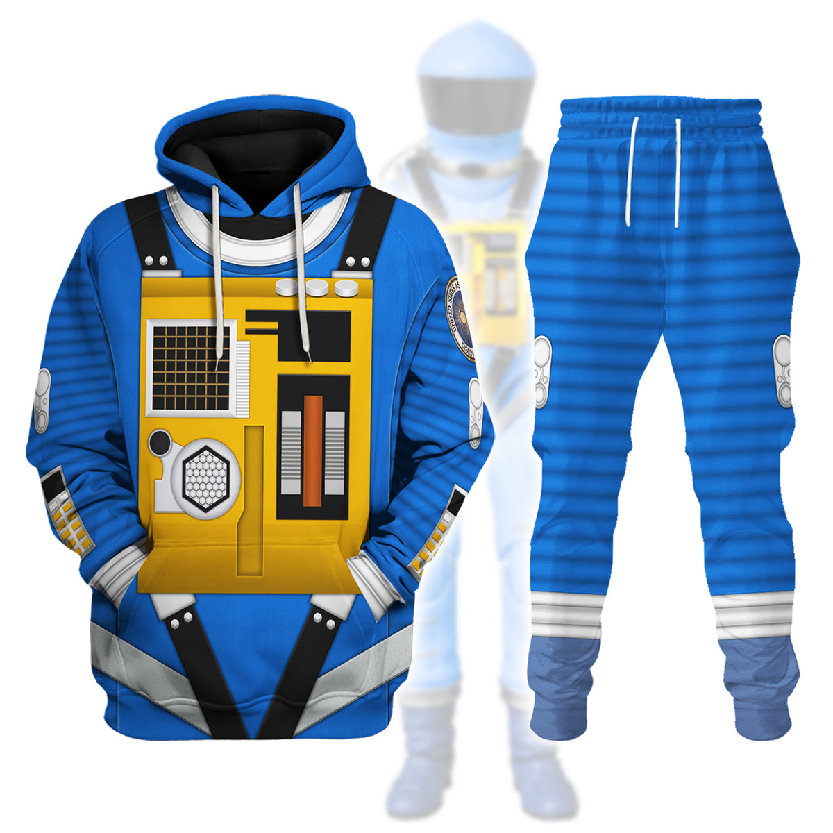 2001: Space Odyssey Iconic Costume Blue Hoodie Sweatshirt T-Shirt Sweatpants - Stormmerch Exclusive