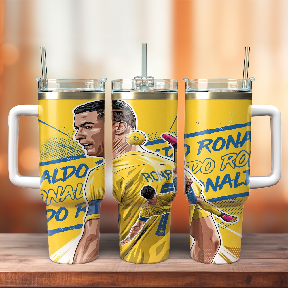 Cristiano Ronaldo CR7 Sports Custom Stanley Cup 40 oz 30 oz Tumbler With Handle