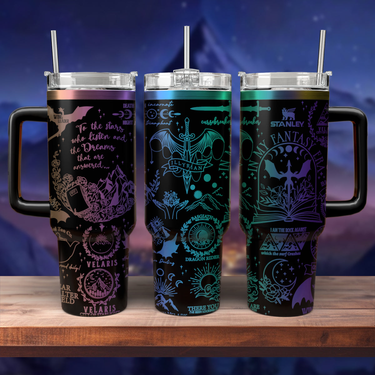 A Court Of Thorns And Roses Book Custom Stanley Cup 40 oz 30 oz Tumbler With Handle
