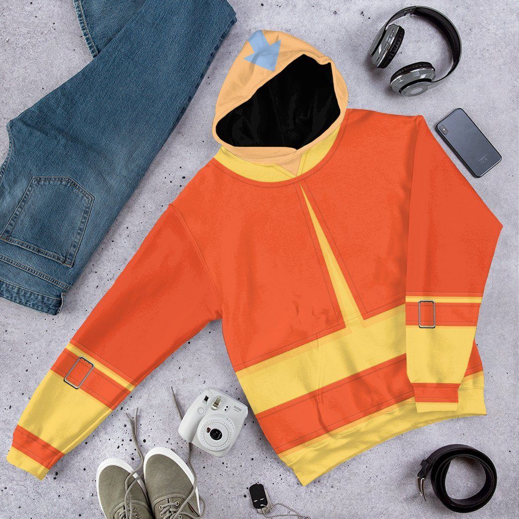 Aang Avatar The Last Airbender Costume Hoodie Sweatshirt T-Shirt Sweatpants Tracksuit - Stormmerch Exclusive