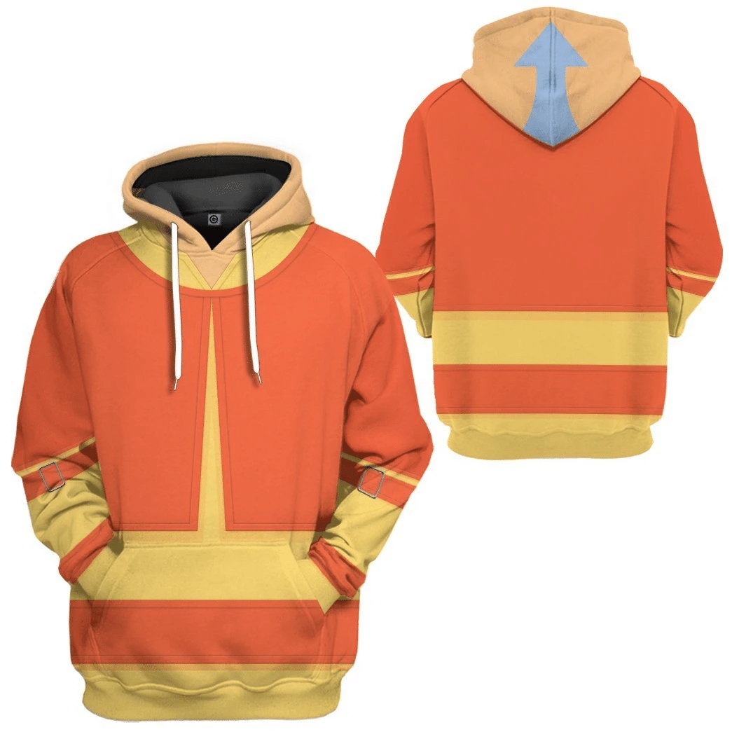 Aang Avatar The Last Airbender Costume Hoodie Sweatshirt T-Shirt Sweatpants Tracksuit - Stormmerch Exclusive