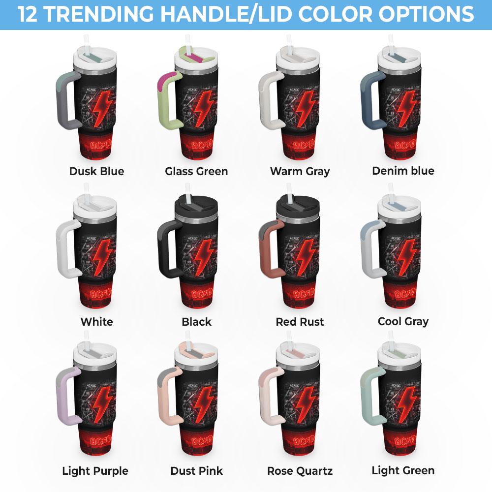 AC/DC Music Custom Stanley Cup 40 oz 30 oz Tumbler With Handle