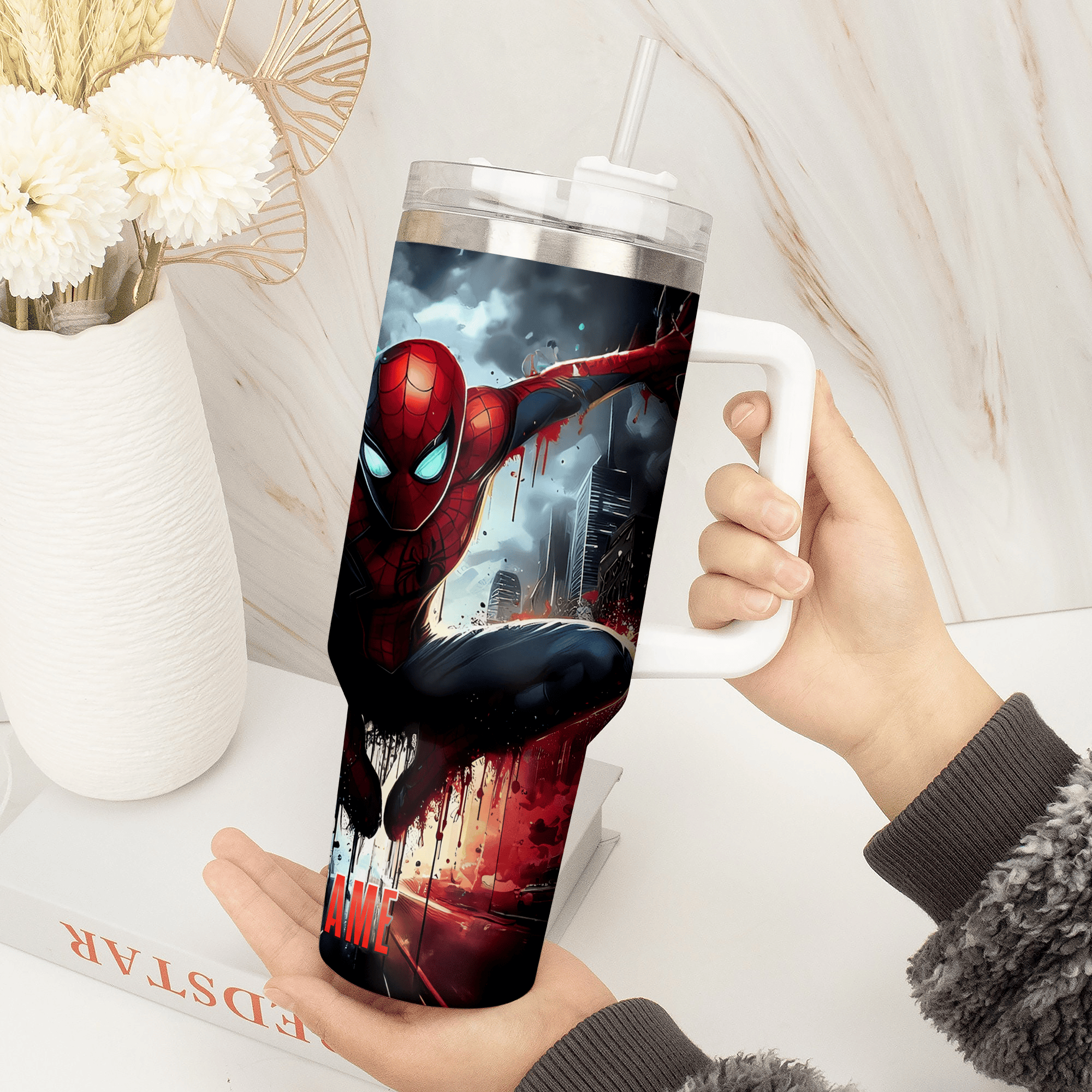 Across the Spider-Verse Movies Custom Stanley Cup 40 oz 30 oz Tumbler With Handle