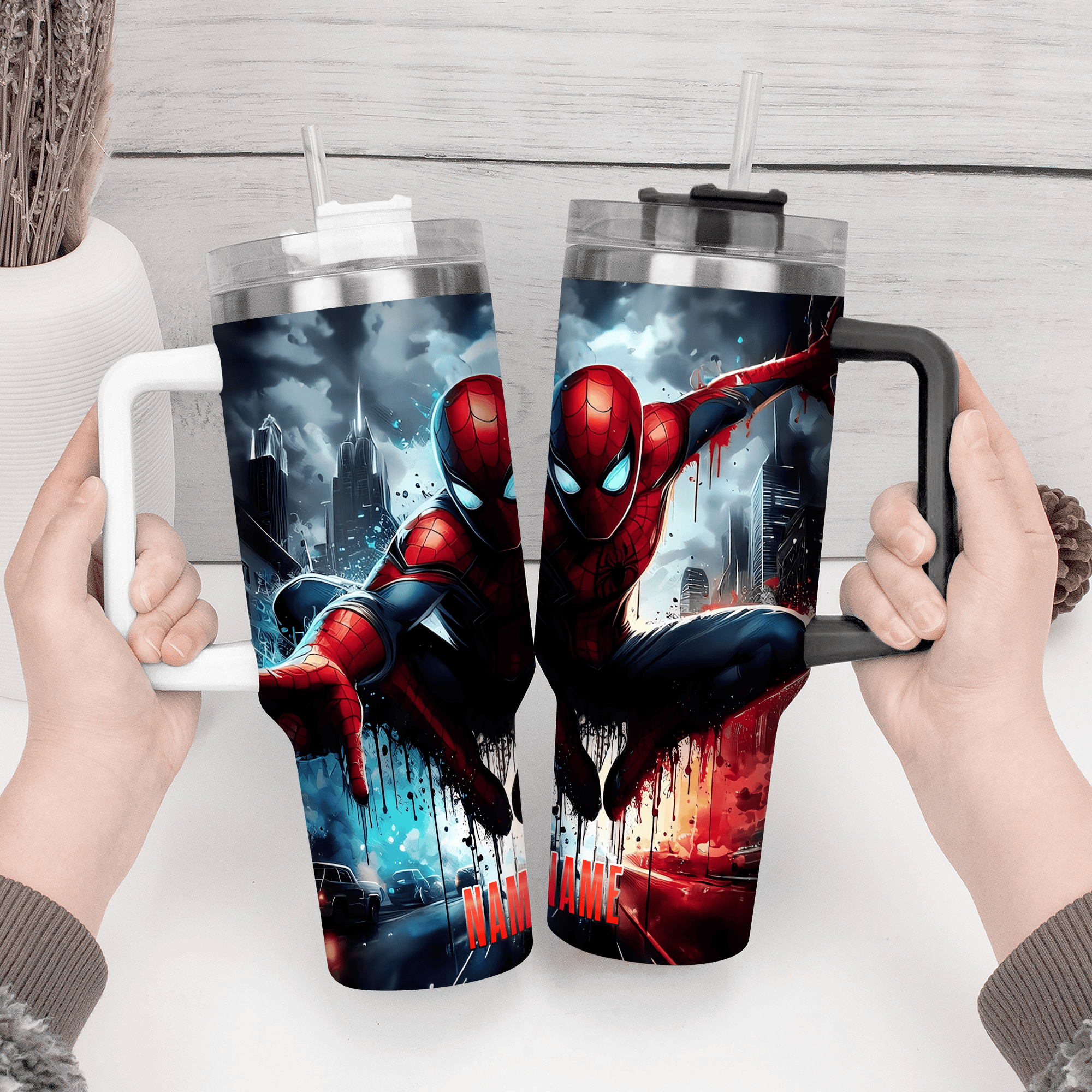 Across the Spider-Verse Movies Custom Stanley Cup 40 oz 30 oz Tumbler With Handle