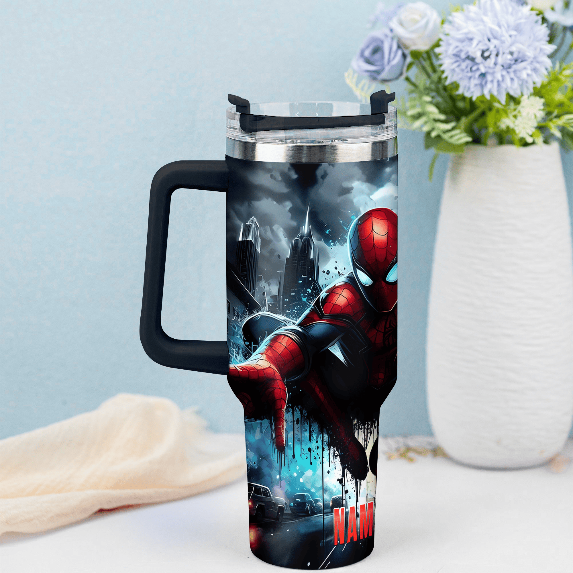 Across the Spider-Verse Movies Custom Stanley Cup 40 oz 30 oz Tumbler With Handle