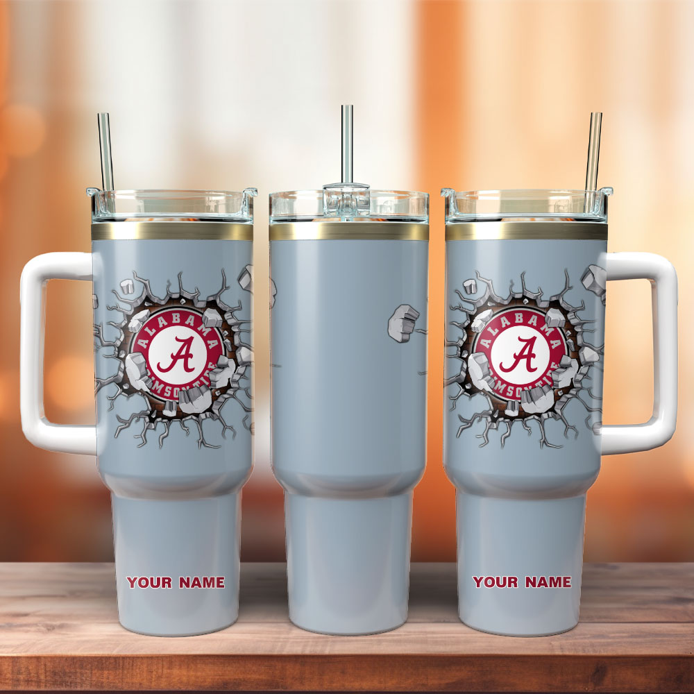 Alabama Crimson Tide Football NCAA Sport Custom Stanley Cup 40 oz 30 oz Tumbler With Handle