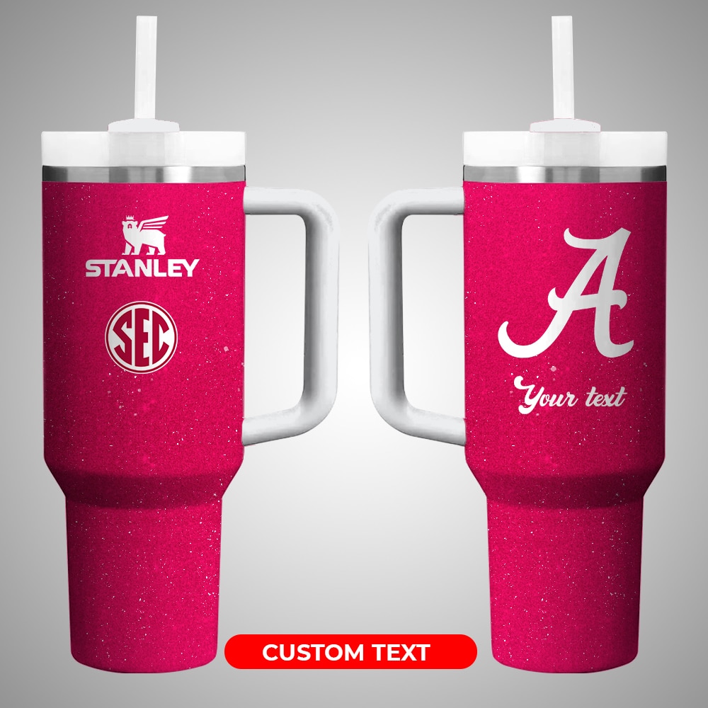 Alabama Crimson Tide NCAA Custom Stanley Cup 40 oz 30 oz Tumbler With Handle