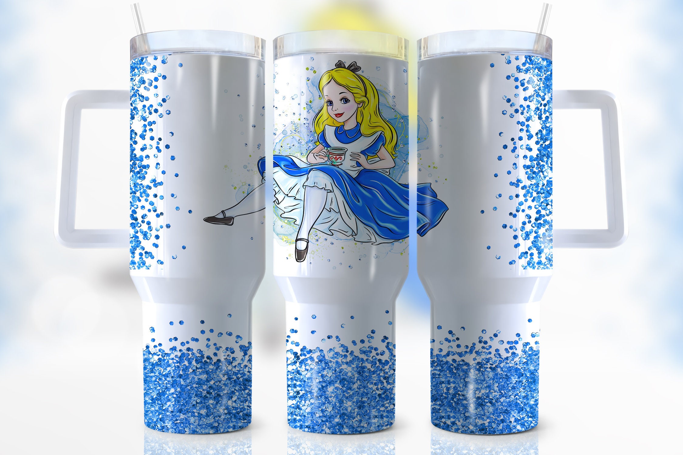 Alice In Wonderland Disney Cartoon Custom Stanley Cup 40 oz 30 oz Tumbler With Handle