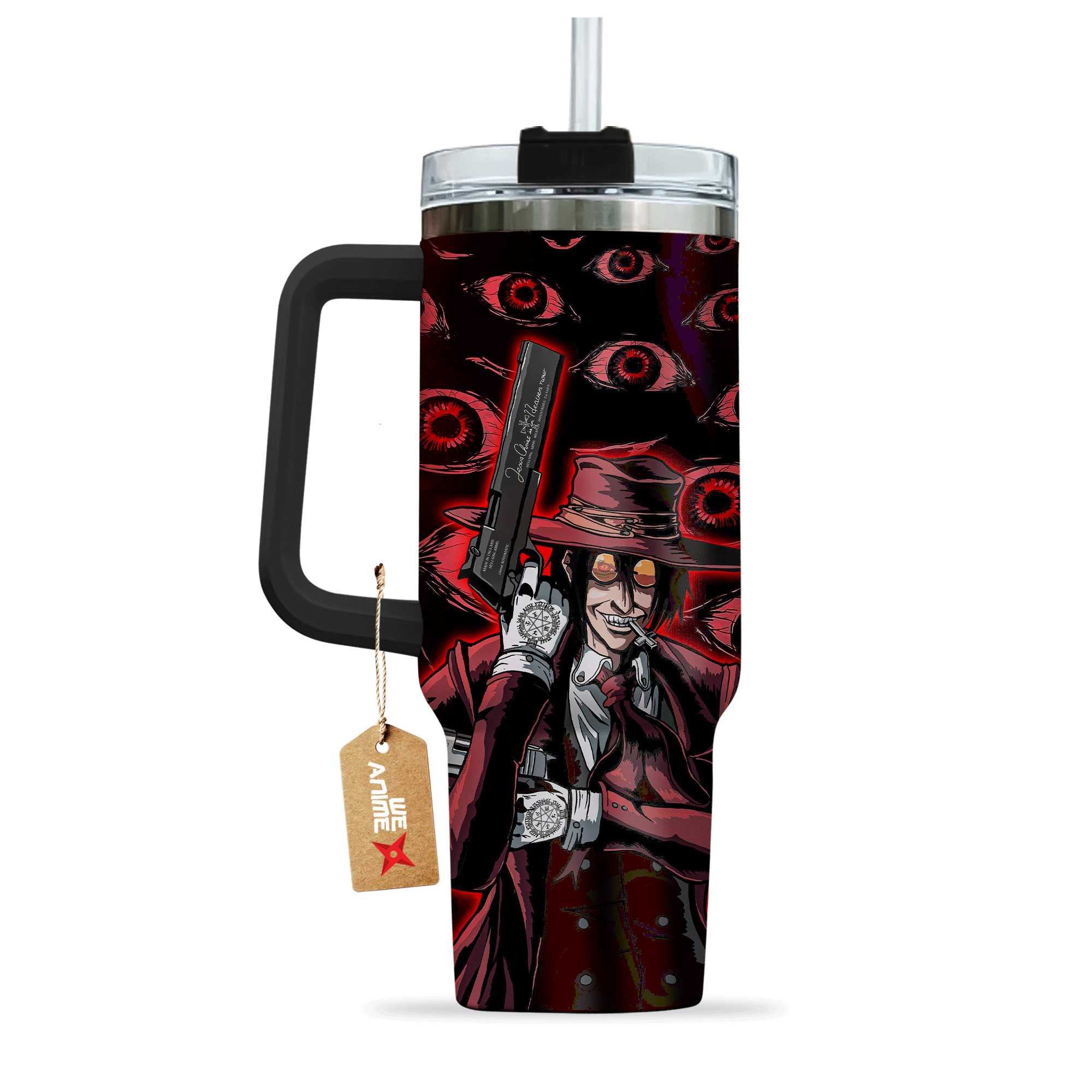 Alucard Hellsing Anime Custom Stanley Cup 40 oz 30 oz Tumbler With Handle