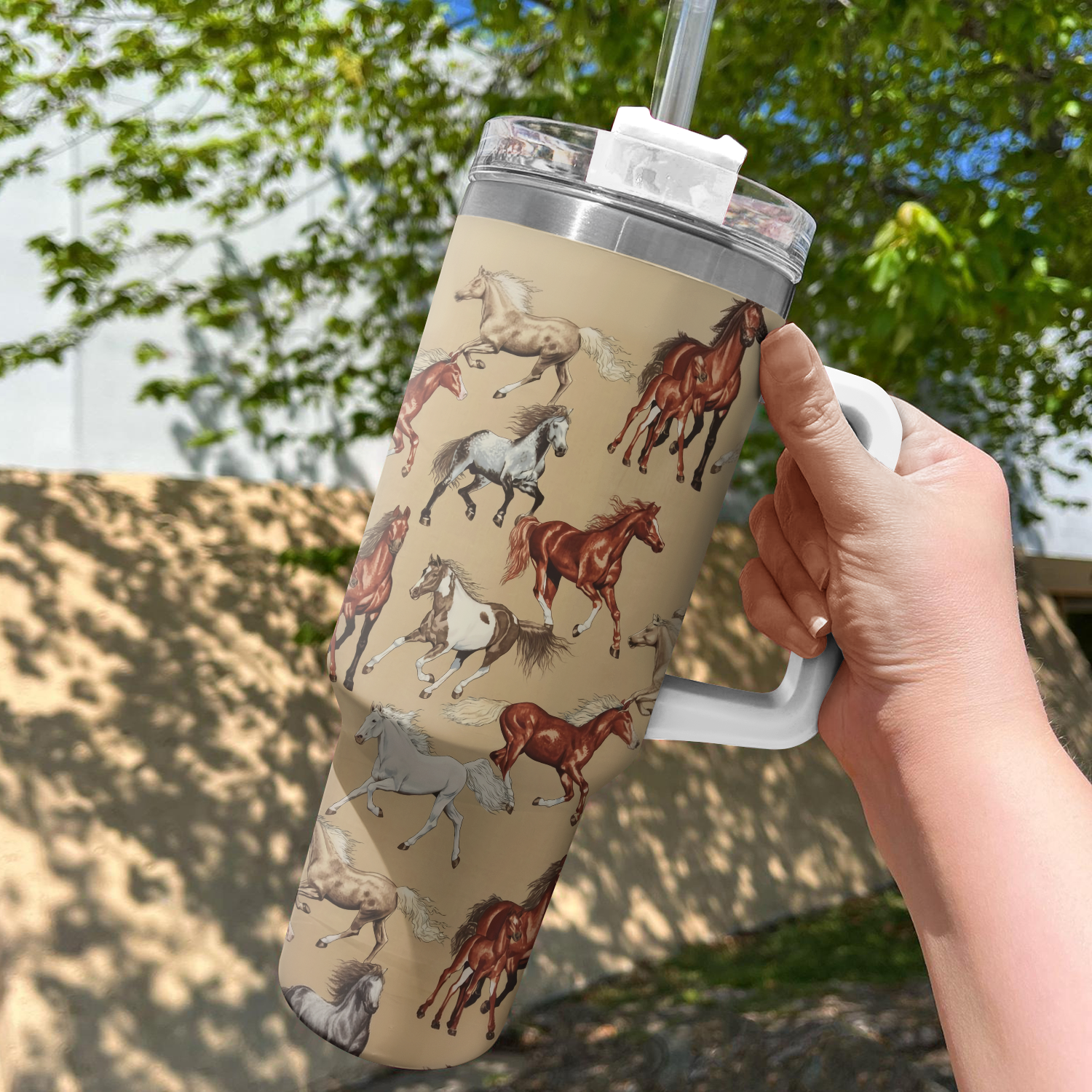 Amazing Horse Custom Stanley Cup 40 oz 30 oz Tumbler With Handle