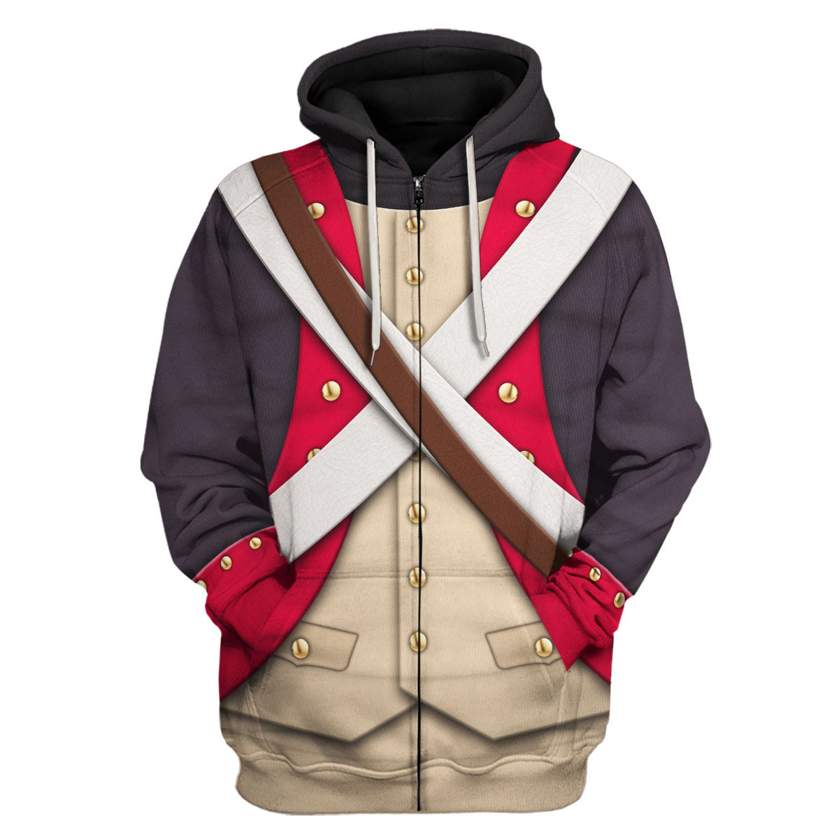American Infantry-8th Continental Regiment-1783 Uniform All Over Print Hoodie Sweatshirt T-Shirt Tracksuit - Stormmerch Exclusive