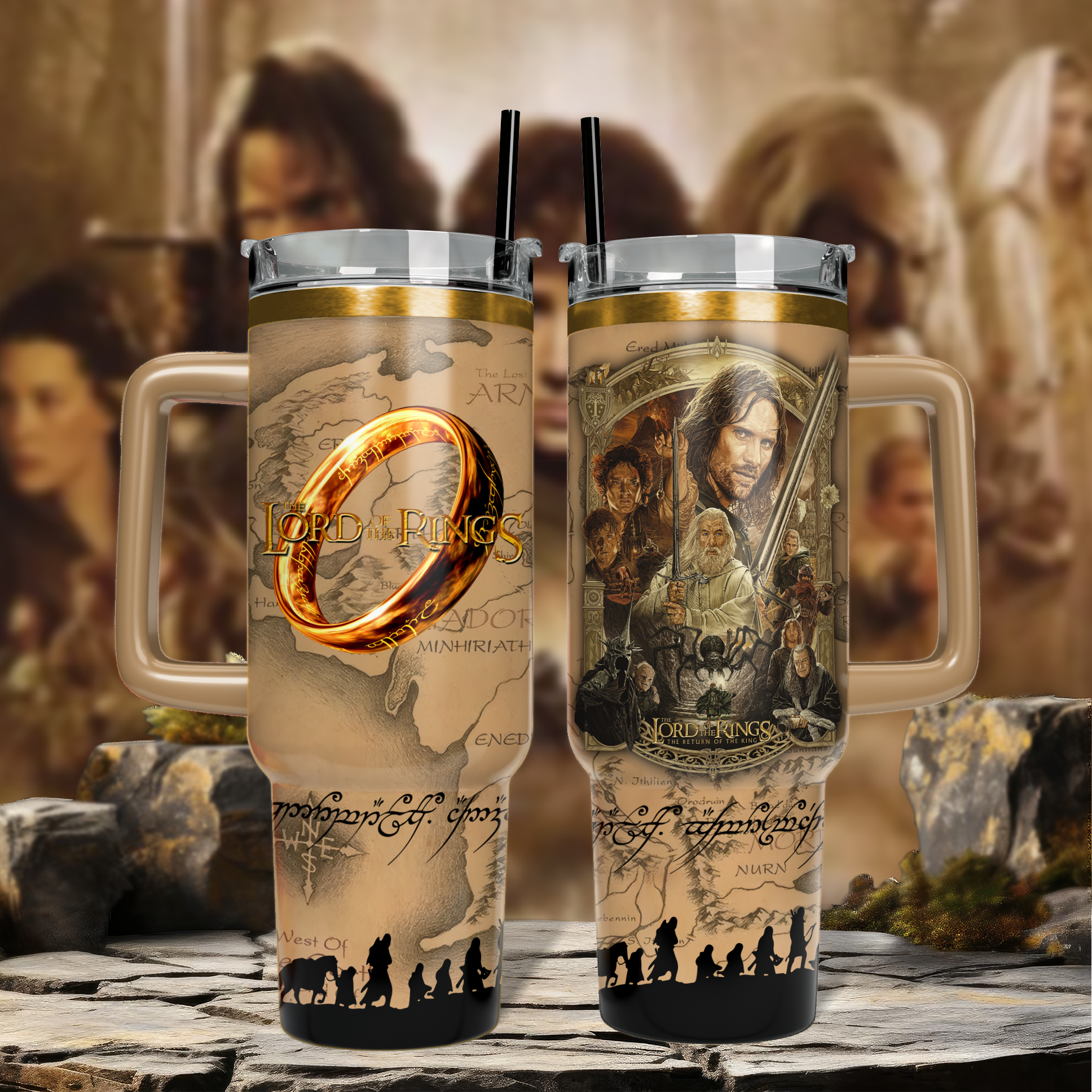 Aragorn The Lord Of The Rings Movies Custom Stanley Cup 40 oz 30 oz Tumbler With Handle