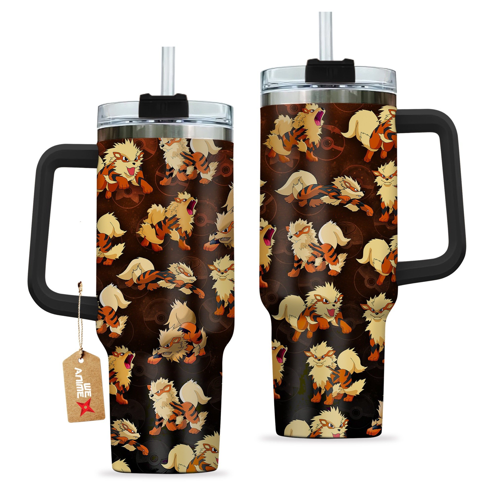 Arcanine Pokemon Anime Custom Stanley Cup 40 oz 30 oz Tumbler With Handle