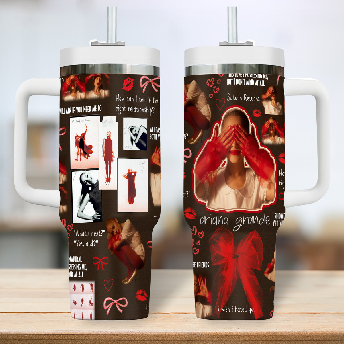 Ariana Grande Music Custom Stanley Cup 40 oz 30 oz Tumbler With Handle
