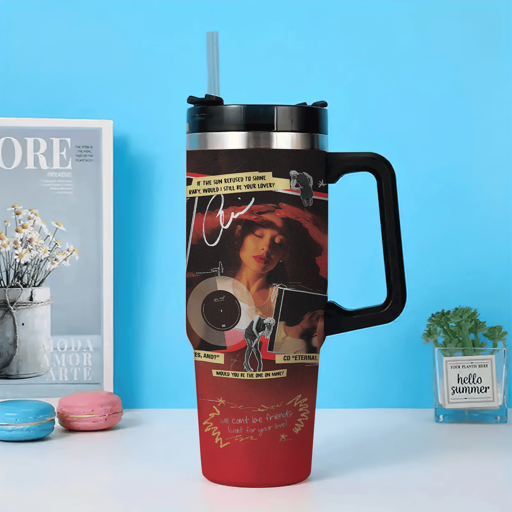 Ariana Grande Music Custom Stanley Cup 40 oz 30 oz Tumbler With Handle