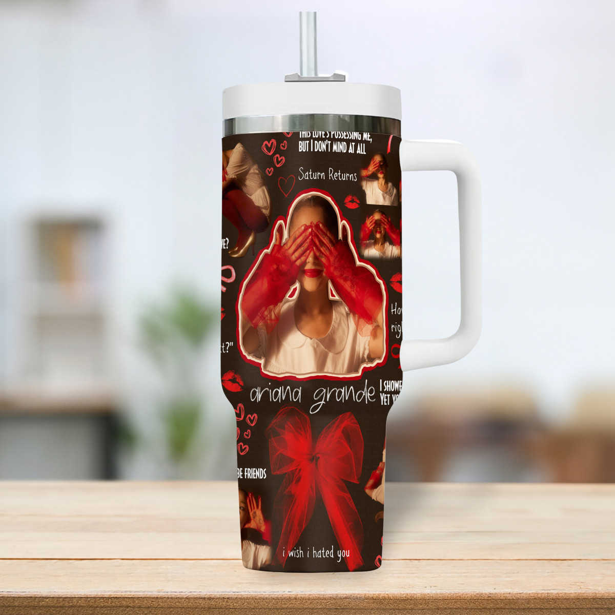 Ariana Grande Music Custom Stanley Cup 40 oz 30 oz Tumbler With Handle