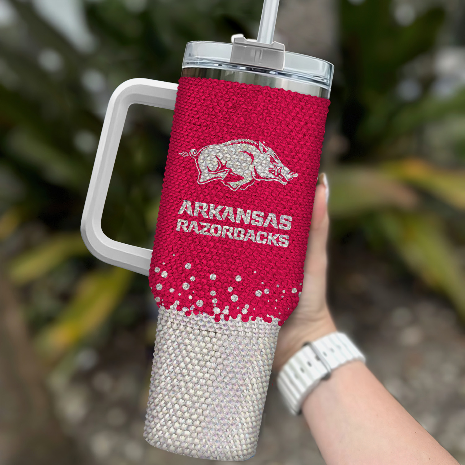 Arkansas Razorbacks NCAA Custom Stanley Cup 40 oz 30 oz Tumbler With Handle