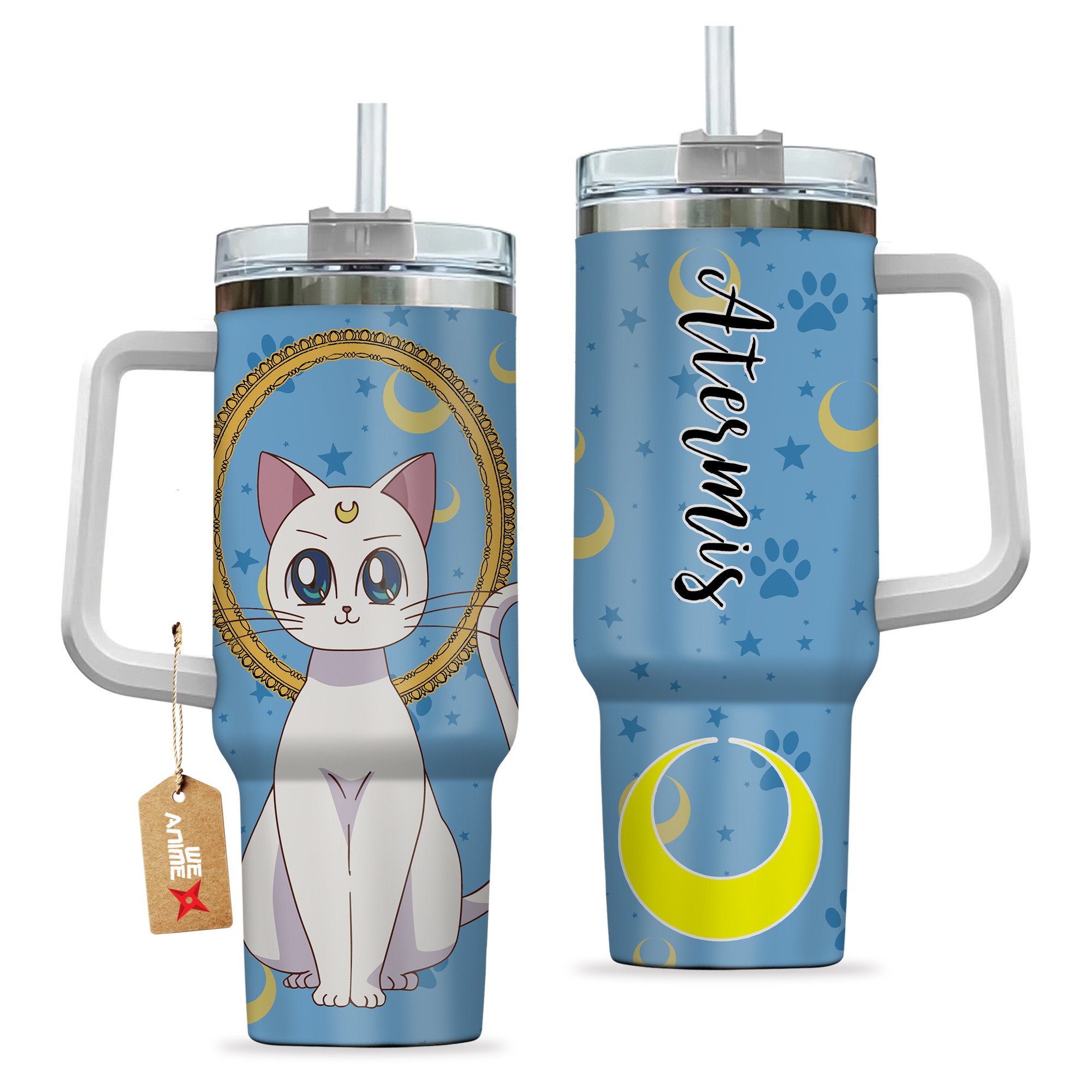 Artemis Sailor Moon Anime Custom Stanley Cup 40 oz 30 oz Tumbler With Handle