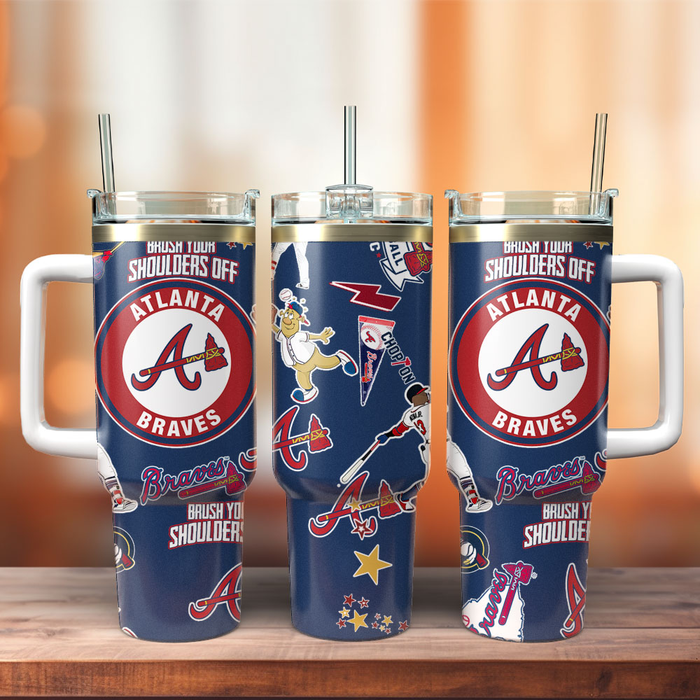 Atlanta Braves Baseball team MLB Sport Custom Stanley Cup 40 oz 30 oz Tumbler With Handle