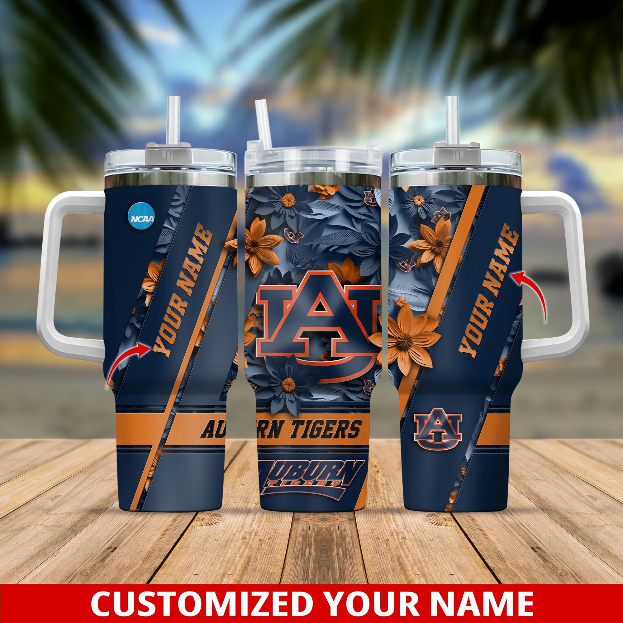 Auburn Tigers NCAA Custom Stanley Cup 40 oz 30 oz Tumbler With Handle