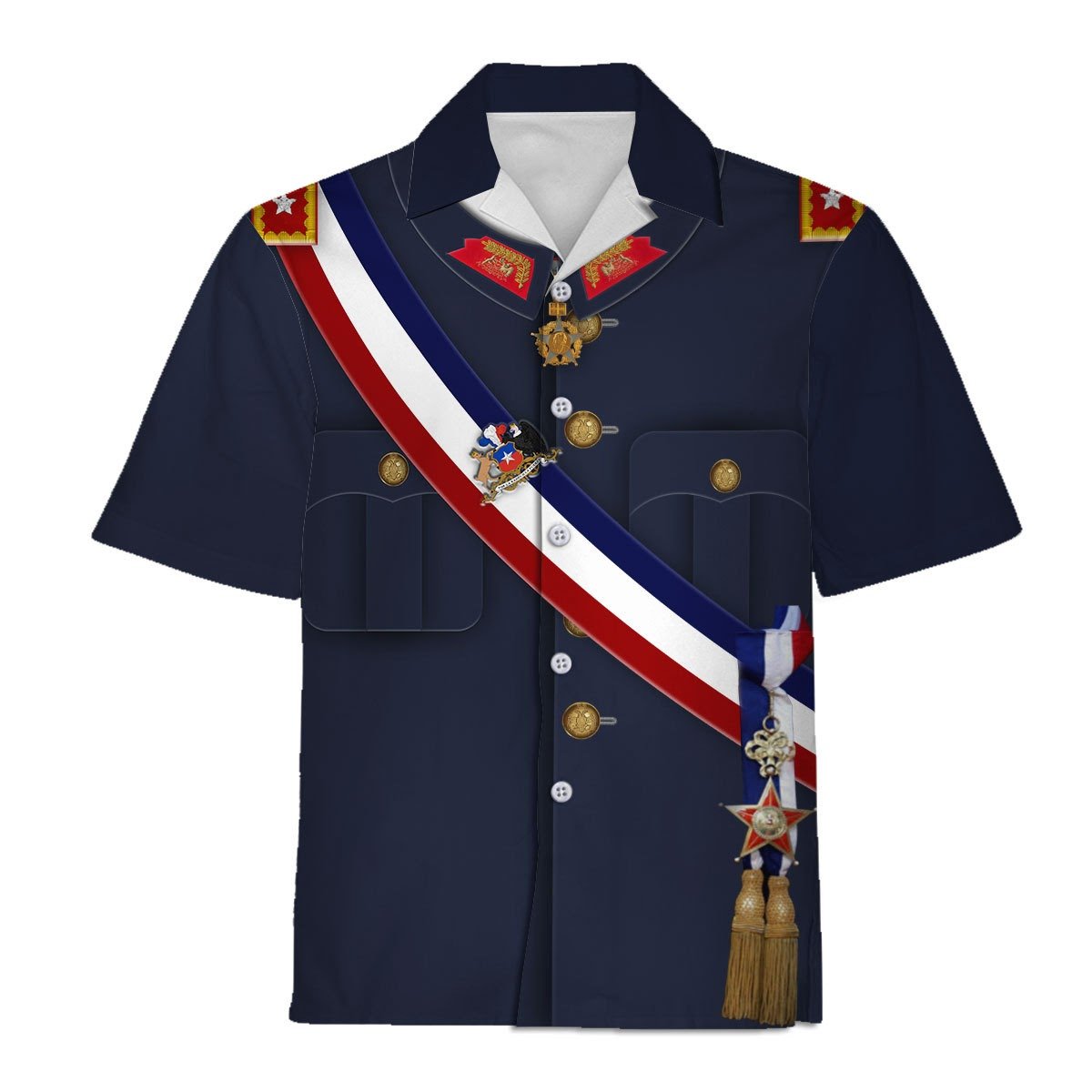 Augusto Pinochet Ugarte Chilean General Former President of Chile Unisex Hawaiian Shirt - Stormmerch Exclusive