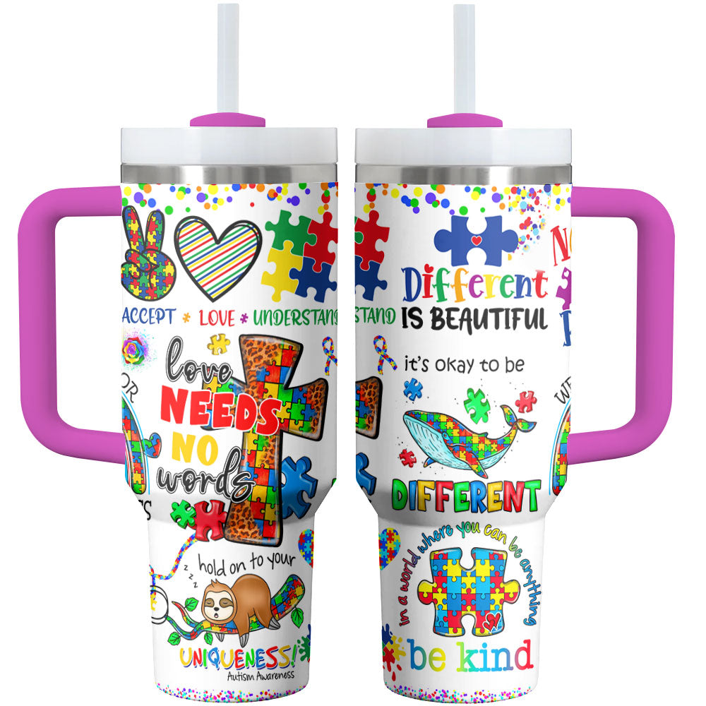 Autism Awareness Custom Stanley Cup 40 oz 30 oz Tumbler With Handle