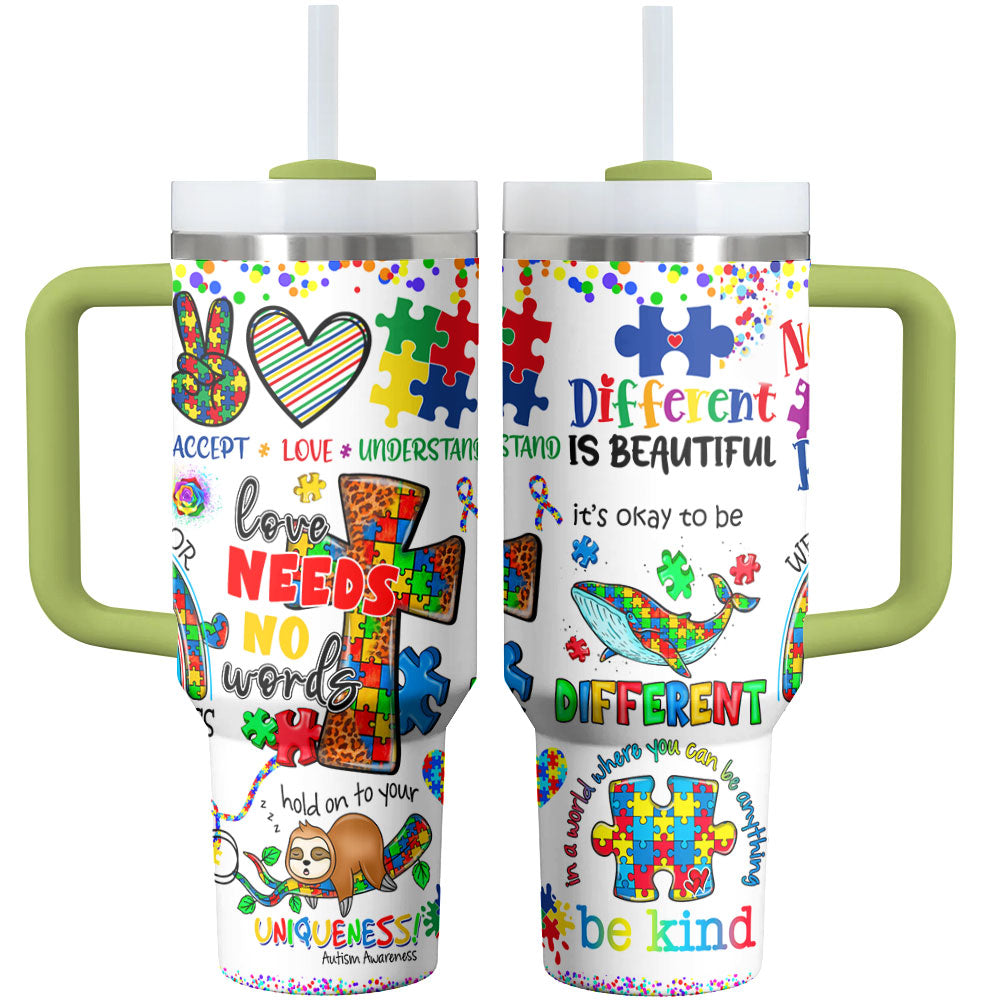 Autism Awareness Custom Stanley Cup 40 oz 30 oz Tumbler With Handle