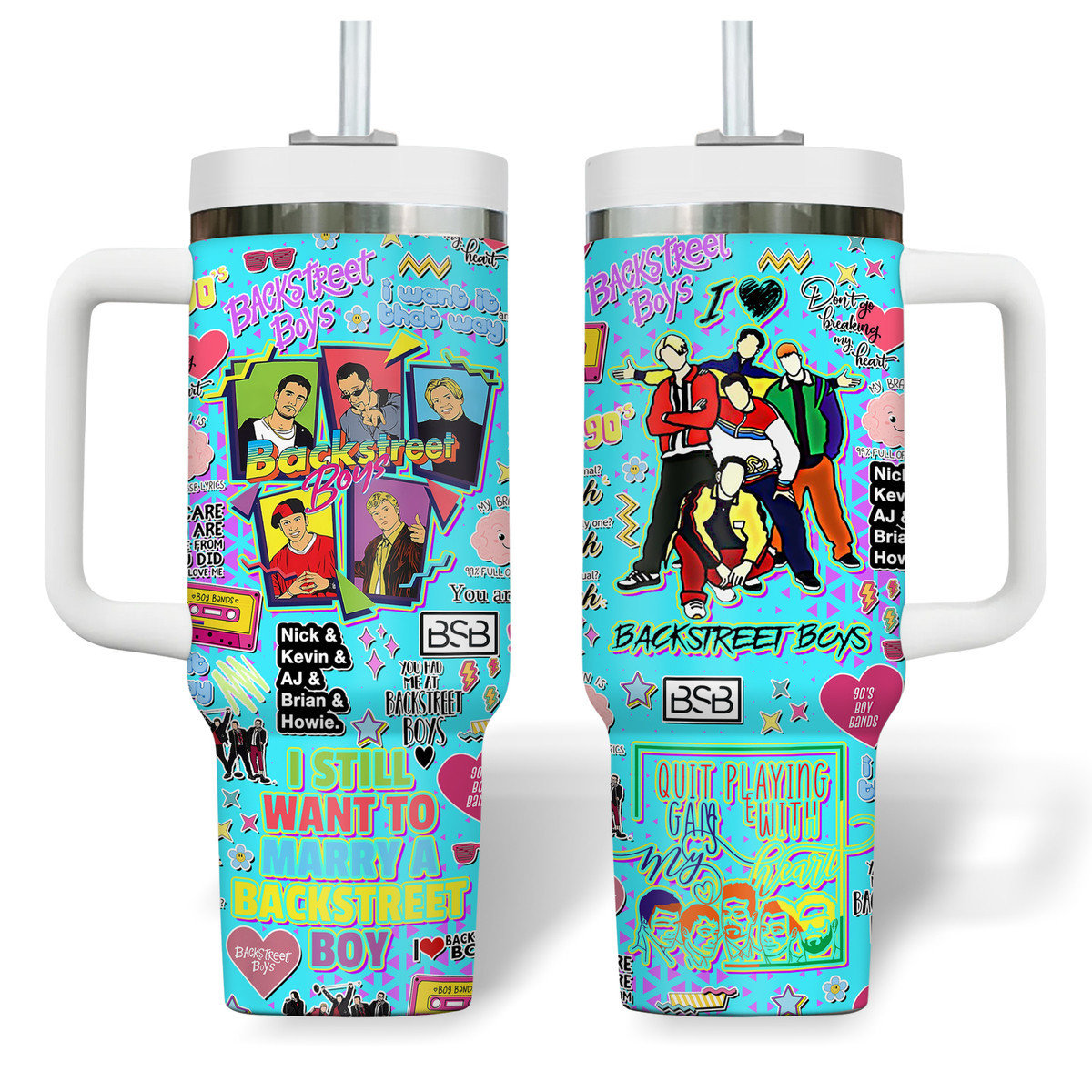 Backstreet Boys Music Custom Stanley Cup 40 oz 30 oz Tumbler With Handle