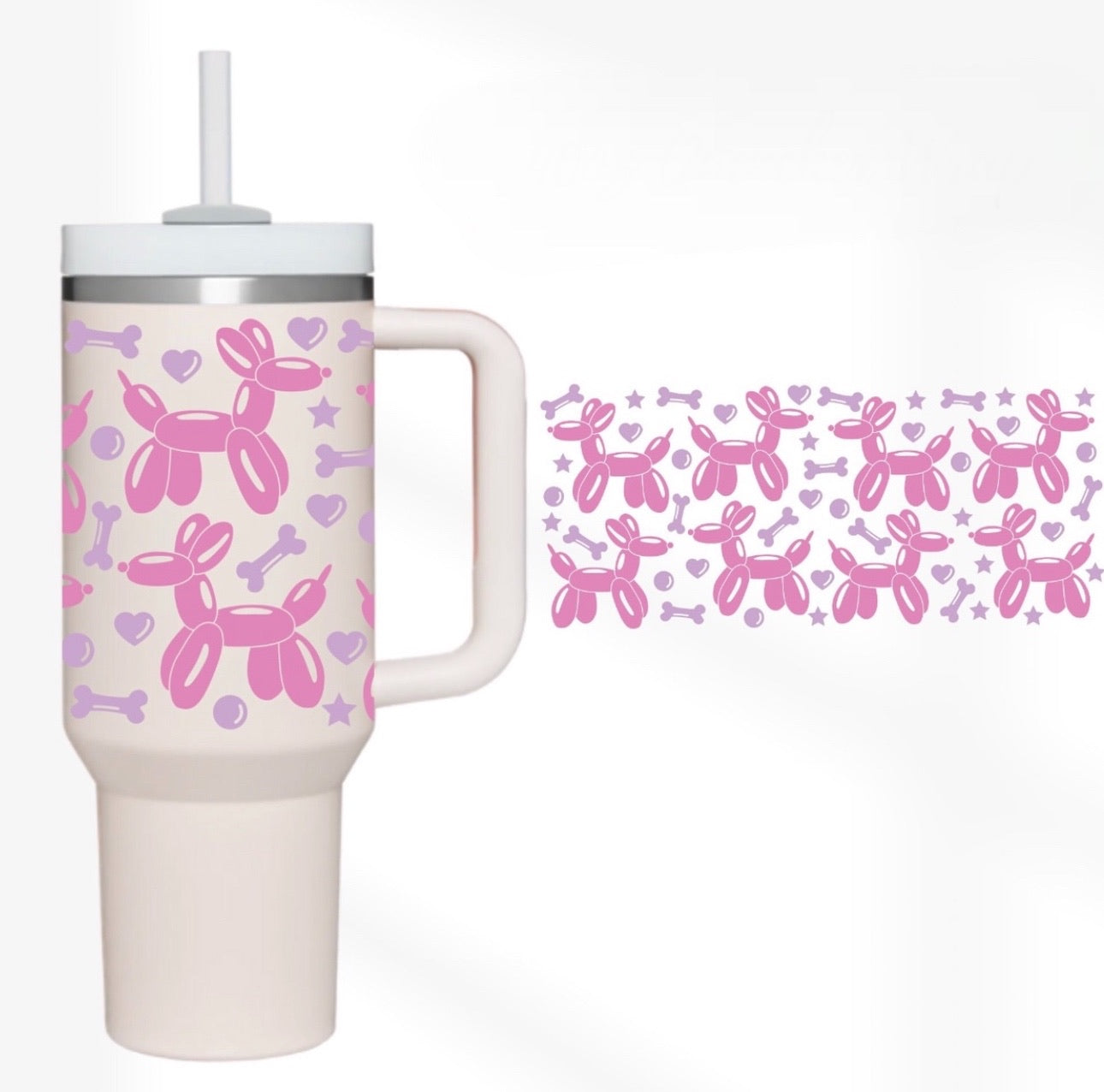 Balloon Dog Custom Stanley Cup 40 oz 30 oz Tumbler With Handle
