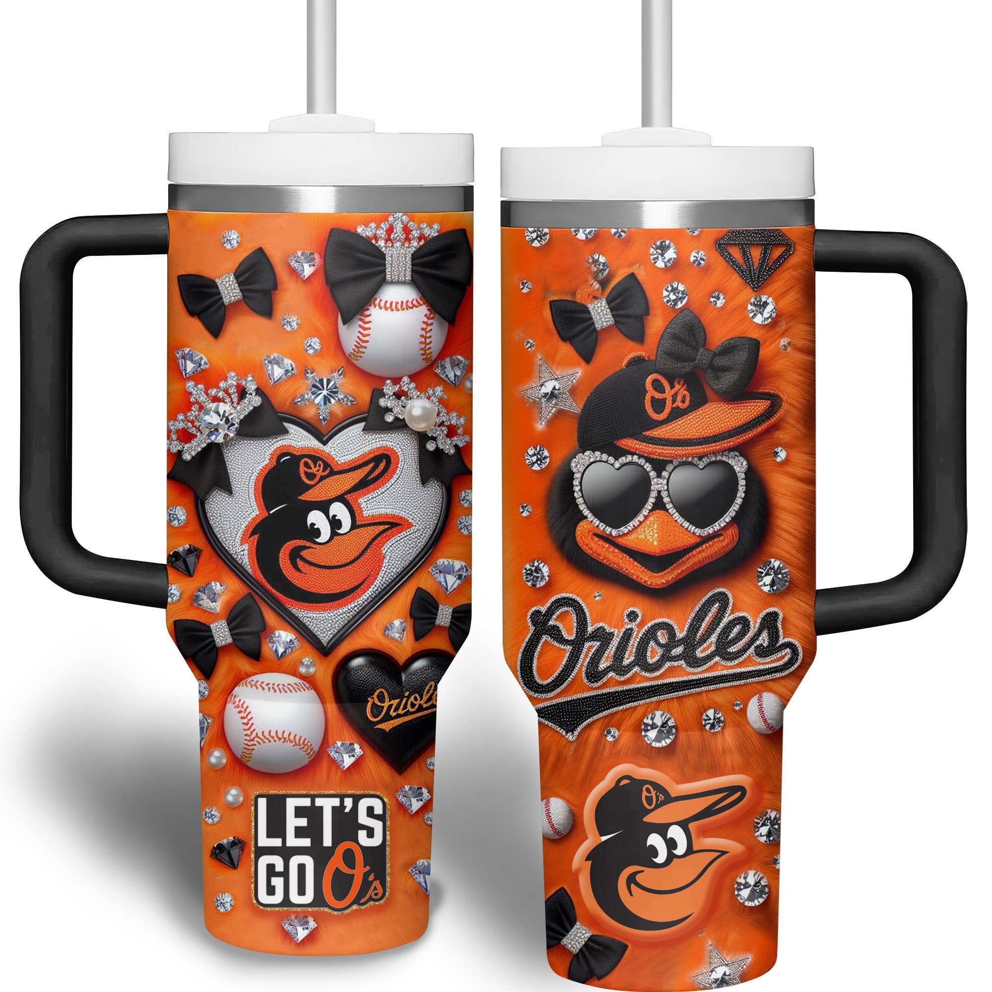 Baltimore Orioles MLB Custom Stanley Cup 40 oz 30 oz Tumbler With Handle
