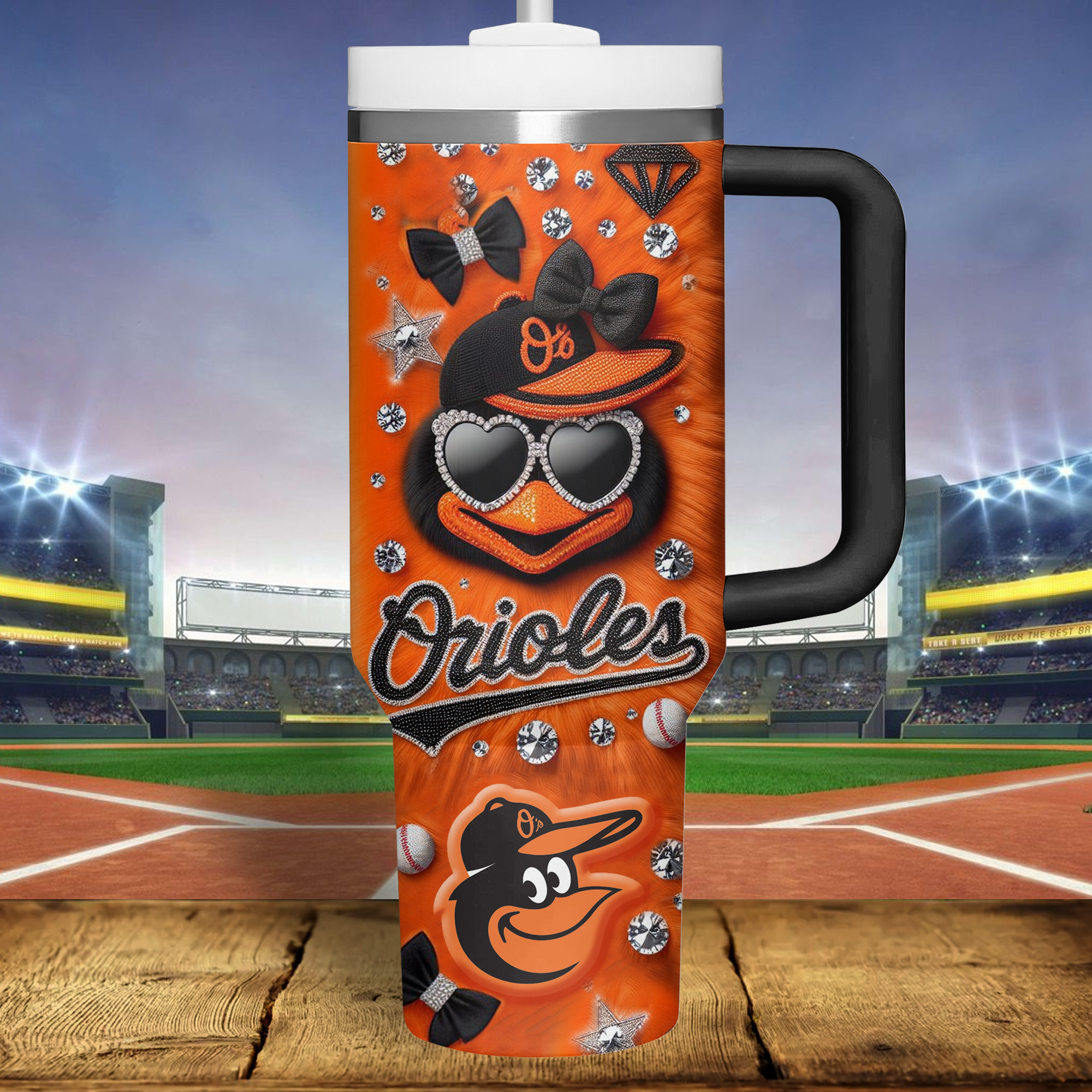 Baltimore Orioles MLB Custom Stanley Cup 40 oz 30 oz Tumbler With Handle