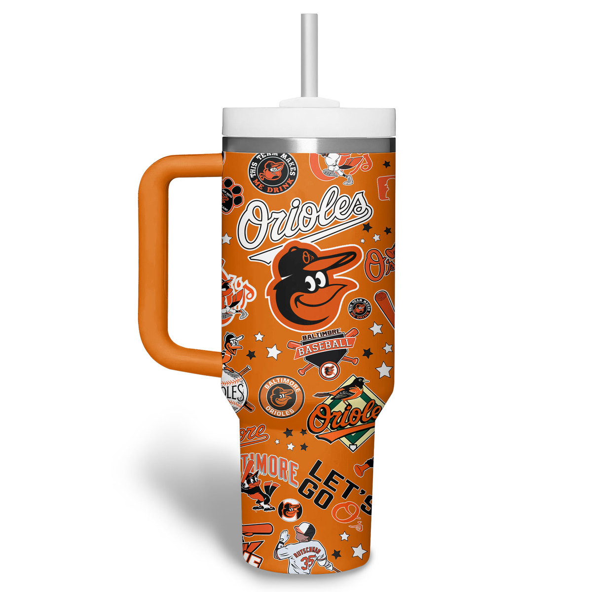 Baltimore Orioles MLB Custom Stanley Cup 40 oz 30 oz Tumbler With Handle