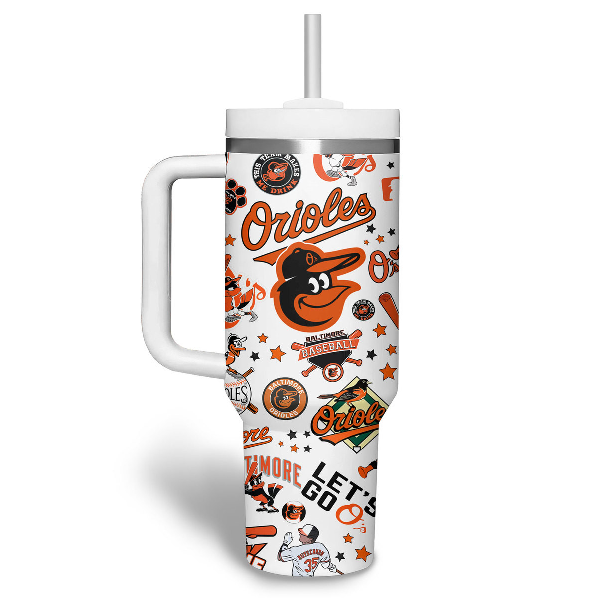 Baltimore Orioles MLB Custom Stanley Cup 40 oz 30 oz Tumbler With Handle