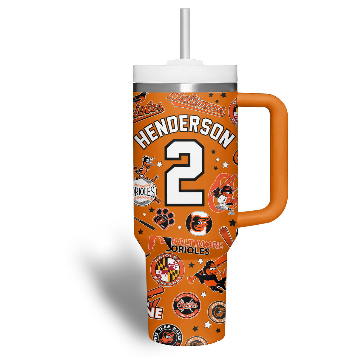 Baltimore Orioles MLB Custom Stanley Cup 40 oz 30 oz Tumbler With Handle