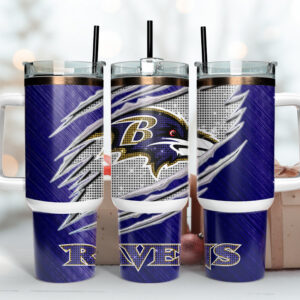 Baltimore Ravens NFL Custom Stanley Cup 40 oz 30 oz Tumbler With Handle