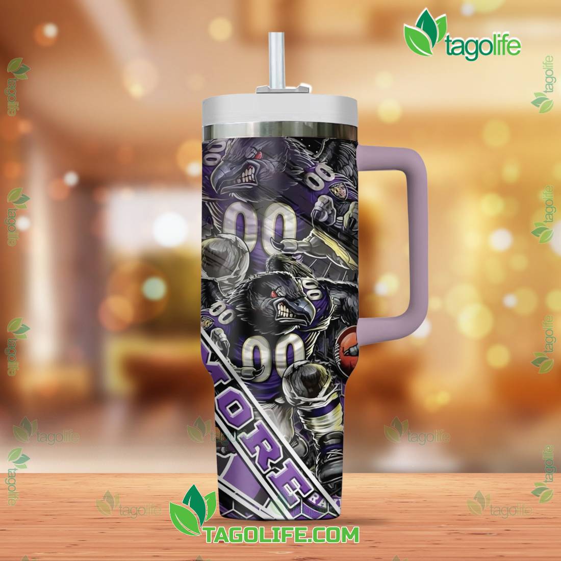 Baltimore Ravens NFL Custom Stanley Cup 40 oz 30 oz Tumbler With Handle