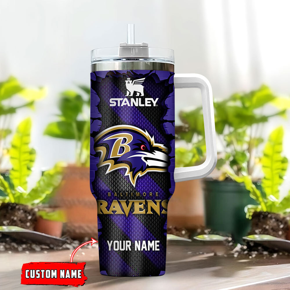 Baltimore Ravens NFL Custom Stanley Cup 40 oz 30 oz Tumbler With Handle