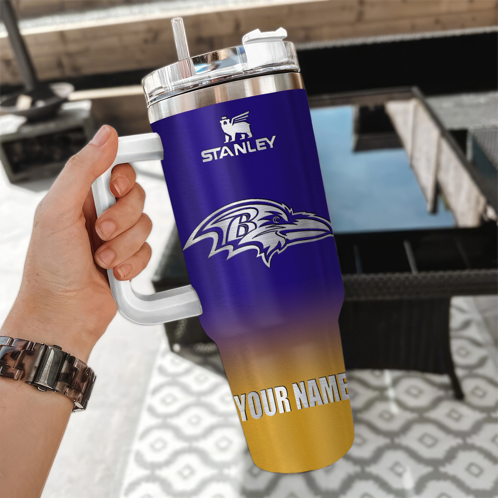 Baltimore Ravens NFL Custom Stanley Cup 40 oz 30 oz Tumbler With Handle