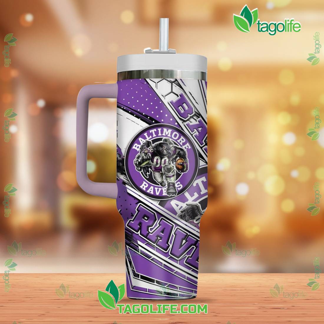 Baltimore Ravens NFL Custom Stanley Cup 40 oz 30 oz Tumbler With Handle