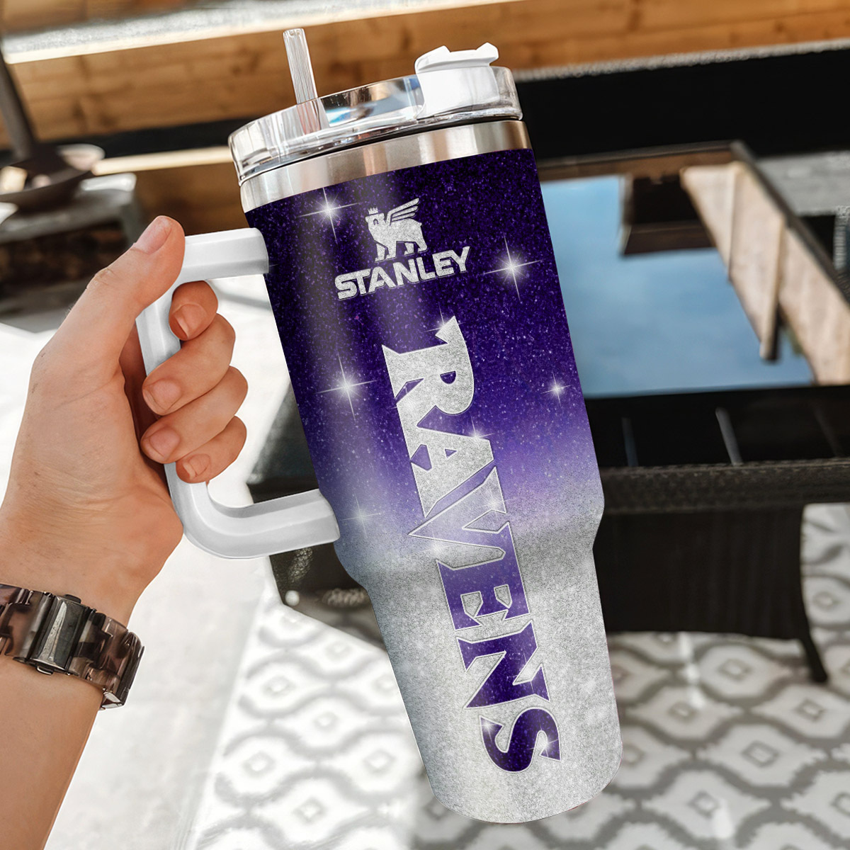 Baltimore Ravens NFL Custom Stanley Cup 40 oz 30 oz Tumbler With Handle