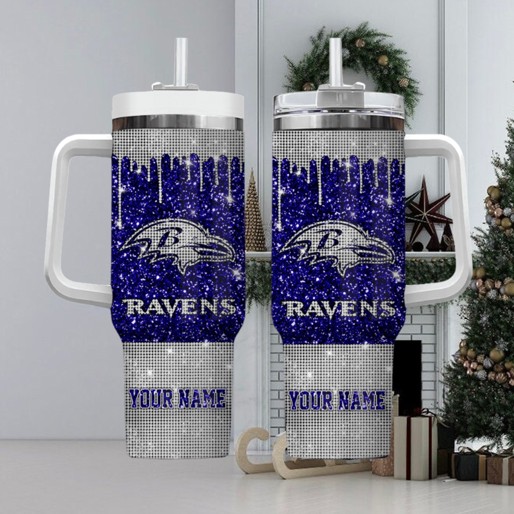 Baltimore Ravens NFL Custom Stanley Cup 40 oz 30 oz Tumbler With Handle