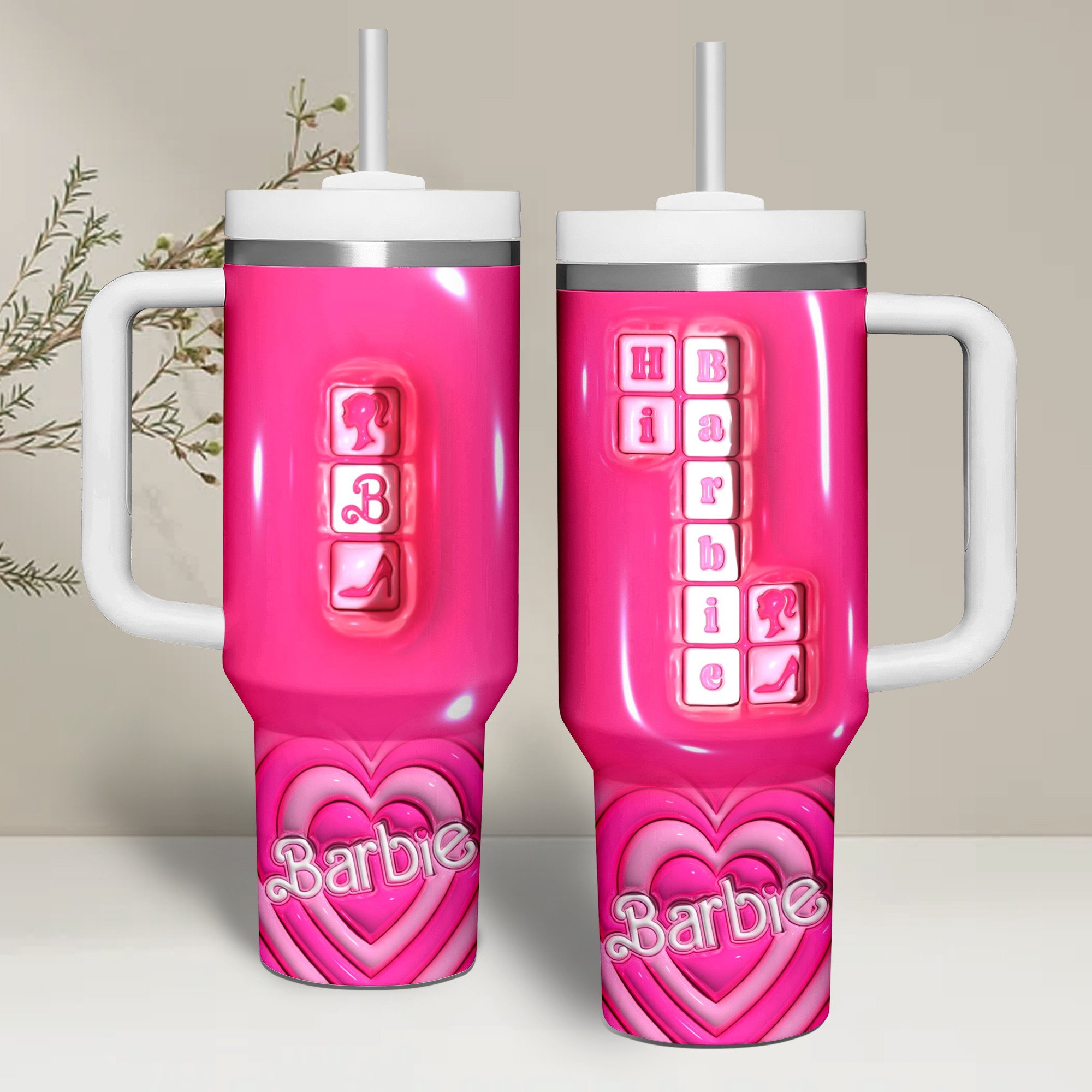 Barbie Cartoon Custom Stanley Cup 40 oz 30 oz Tumbler With Handle