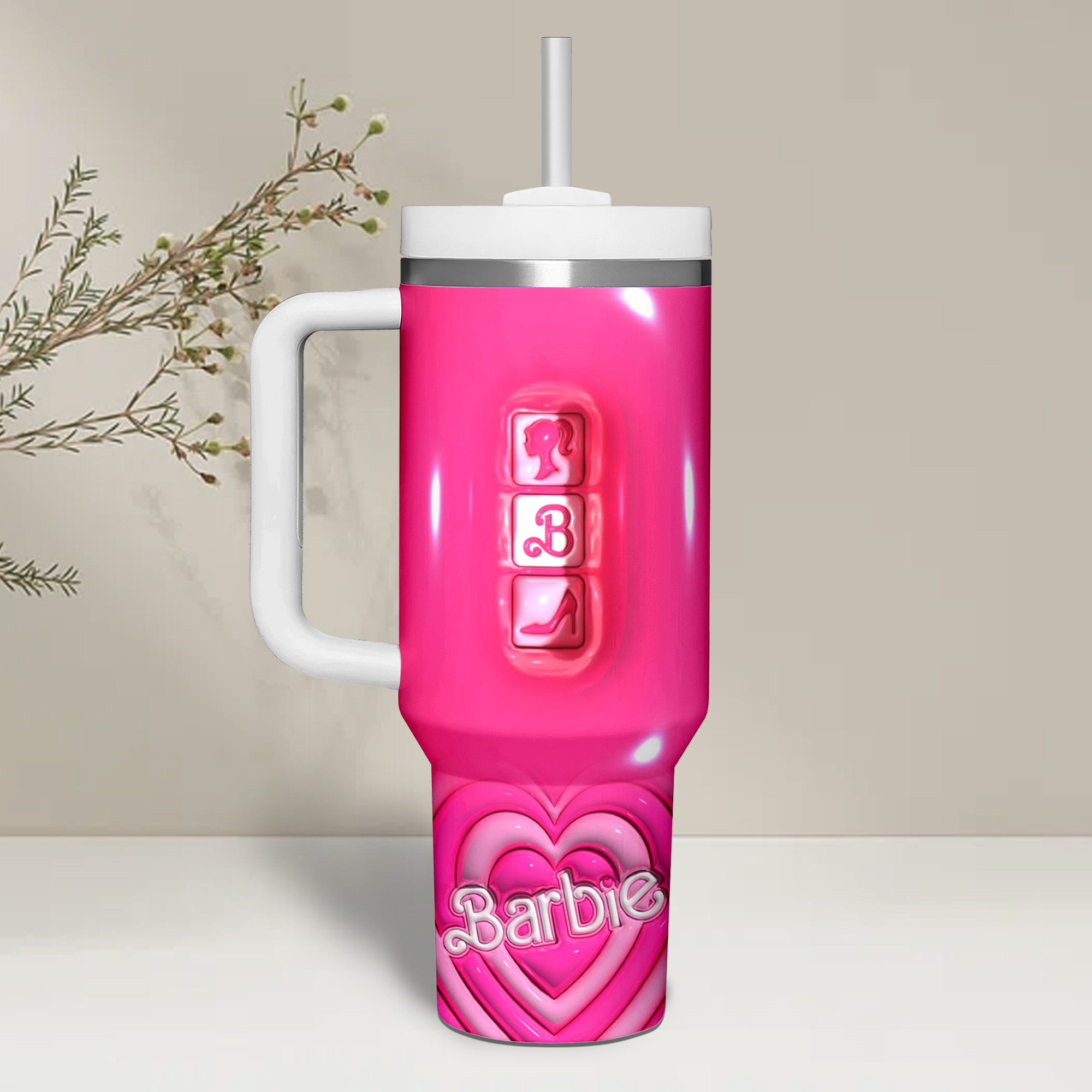 Barbie Cartoon Custom Stanley Cup 40 oz 30 oz Tumbler With Handle
