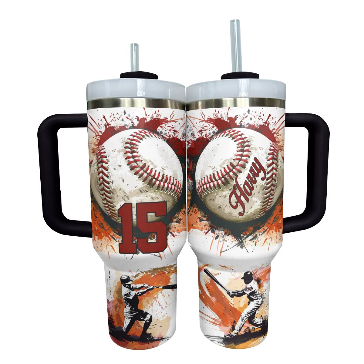 Baseball Custom Stanley Cup 40 oz 30 oz Tumbler With Handle