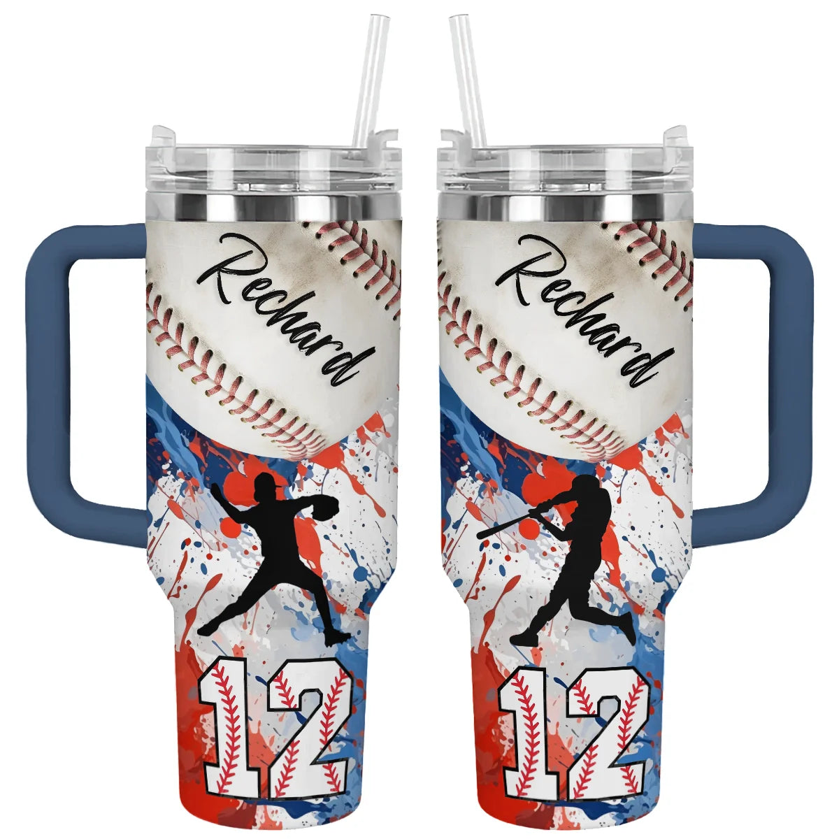 Baseball Custom Stanley Cup 40 oz 30 oz Tumbler With Handle