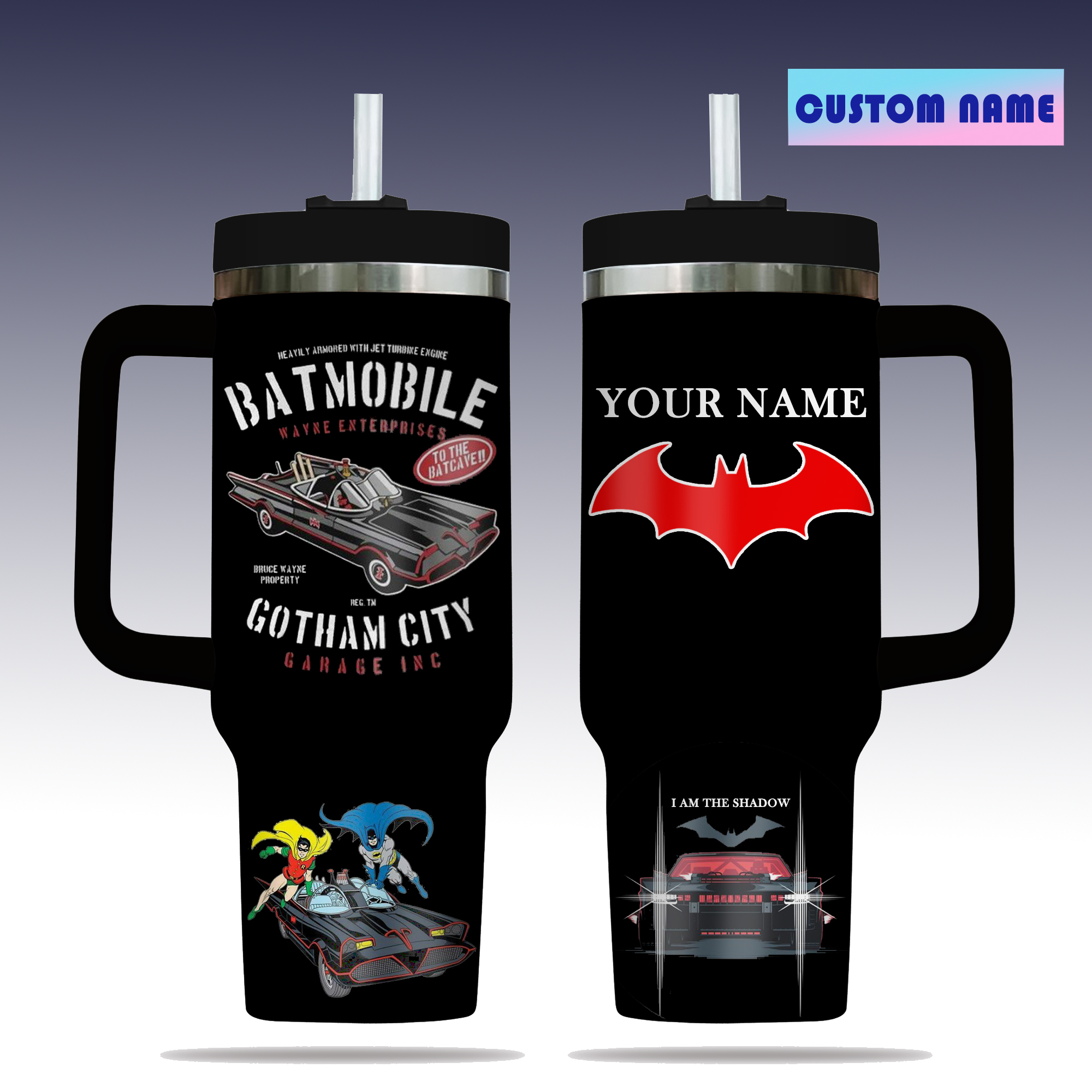 Batman Movies Custom Stanley Cup 40 oz 30 oz Tumbler With Handle