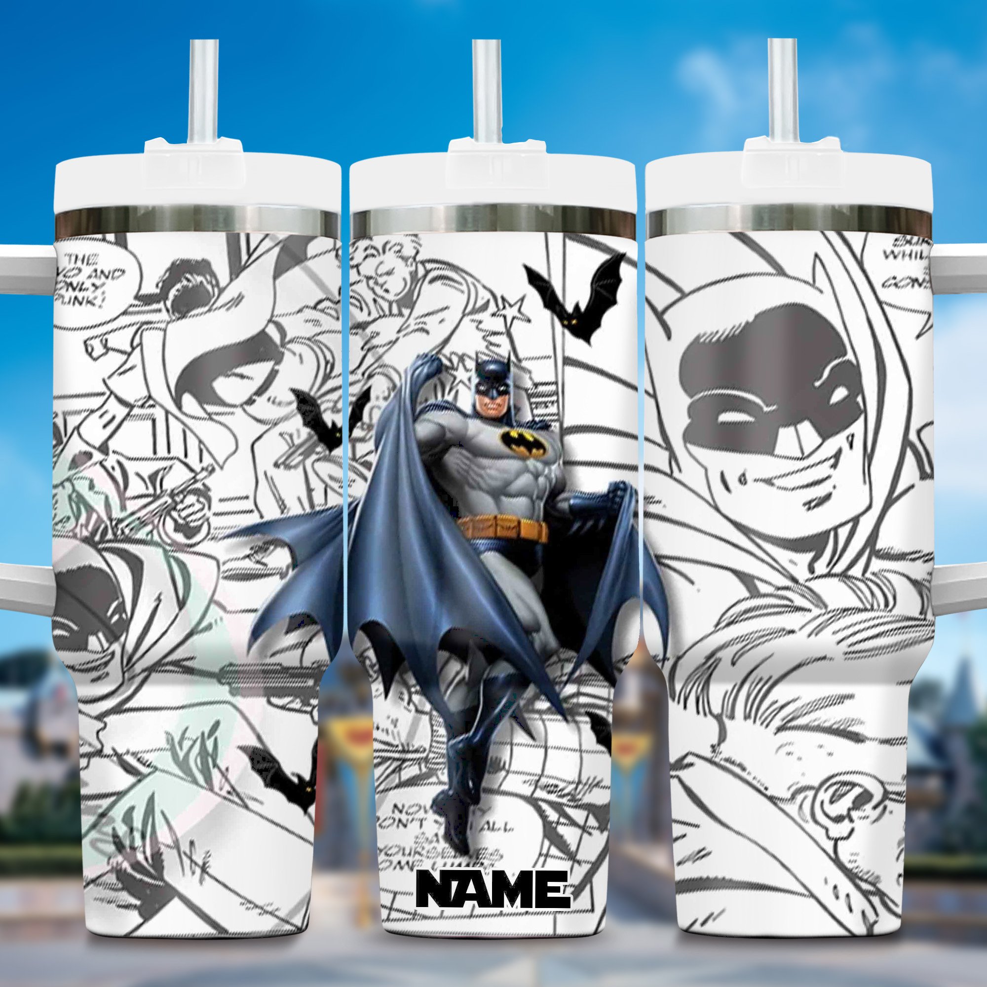 Batman Movies Custom Stanley Cup 40 oz 30 oz Tumbler With Handle
